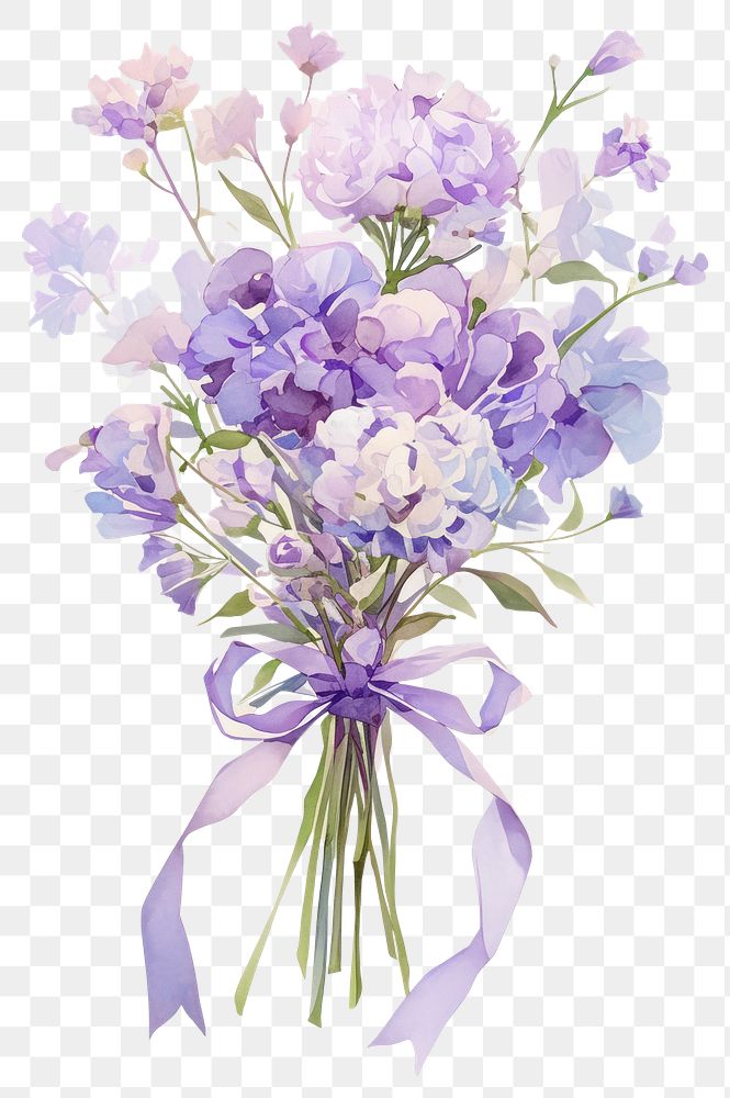 PNG Purple coquette flowers art graphics lavender.