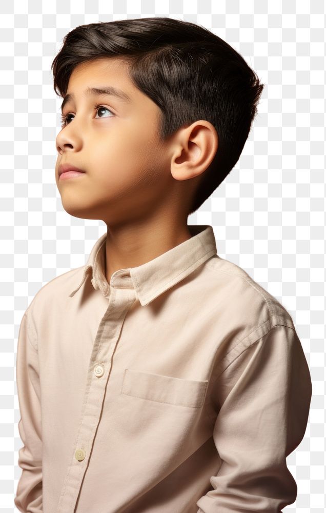 PNG Thoughtful young boy portrait