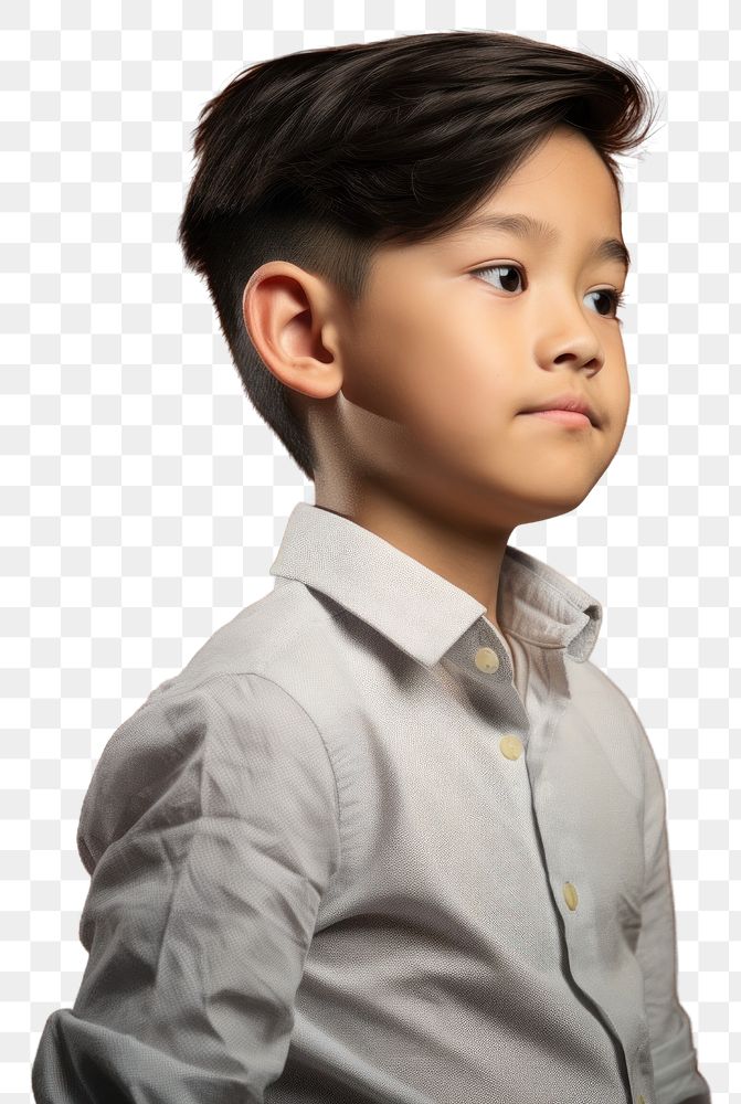 PNG Thoughtful young boy portrait