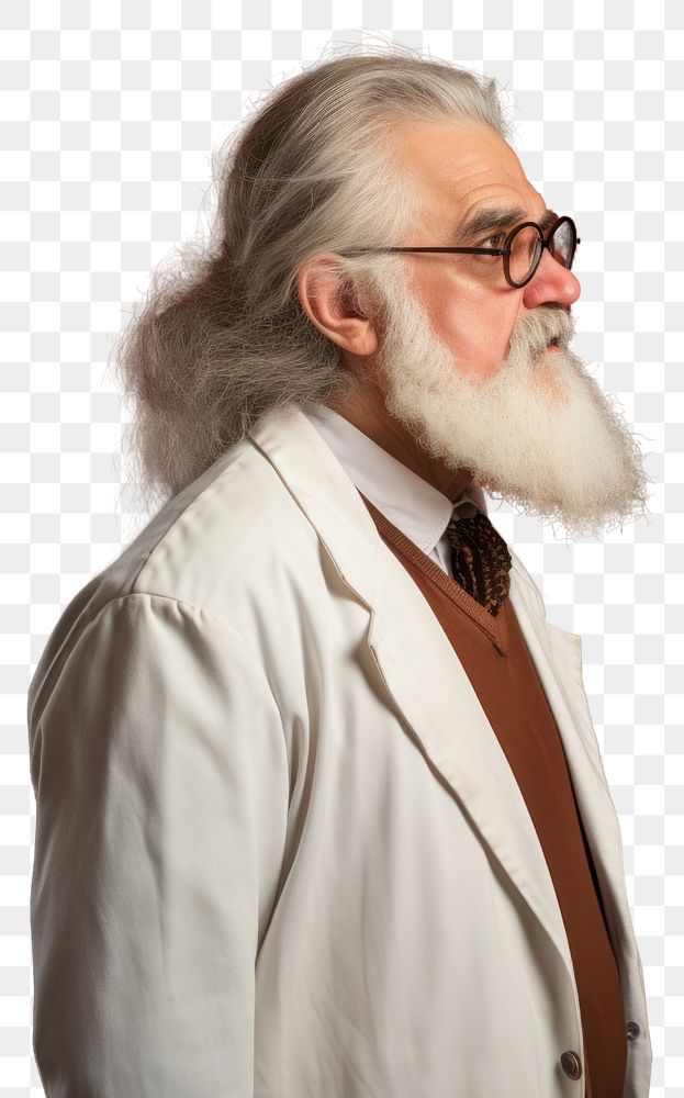 PNG Elderly doctor with white beard