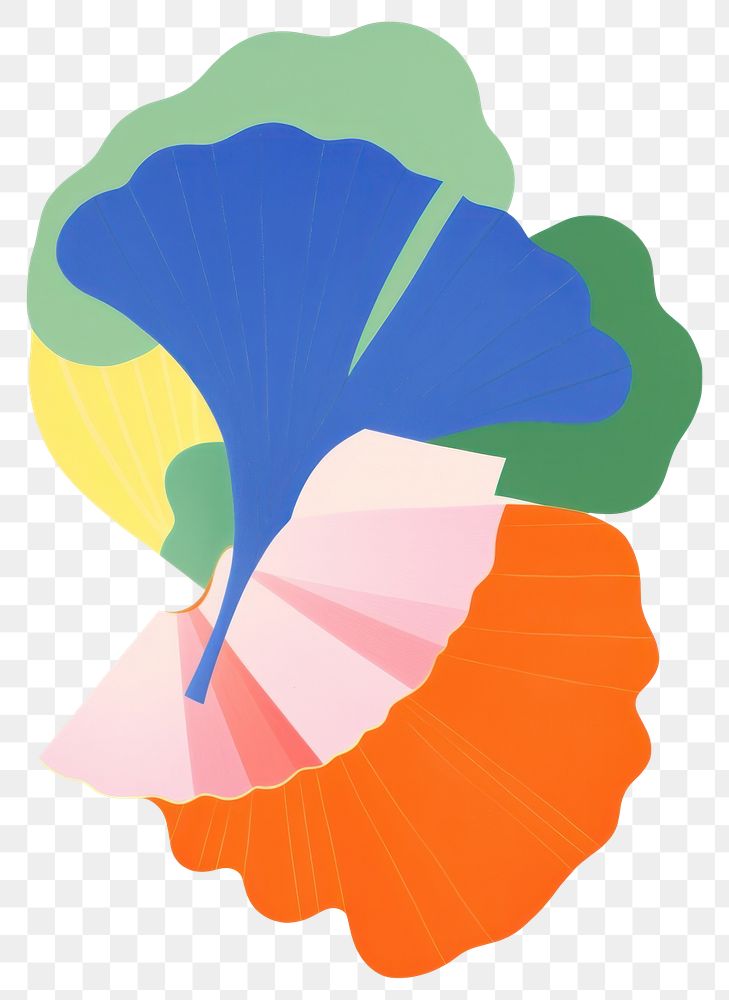 Colorful abstract ginkgo leaves