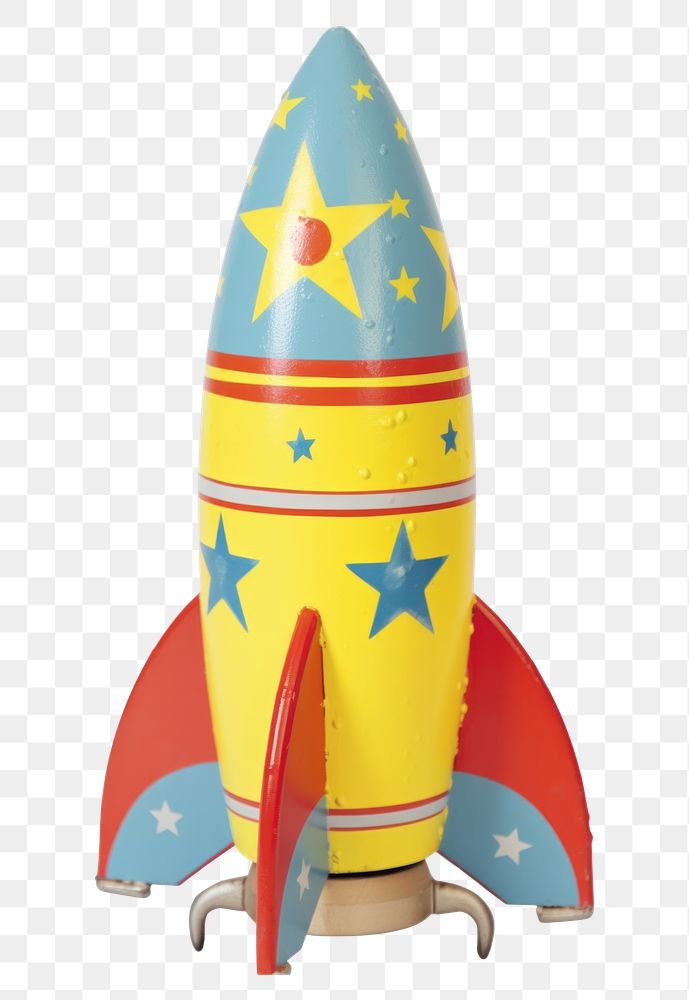 PNG Colorful retro toy rocket