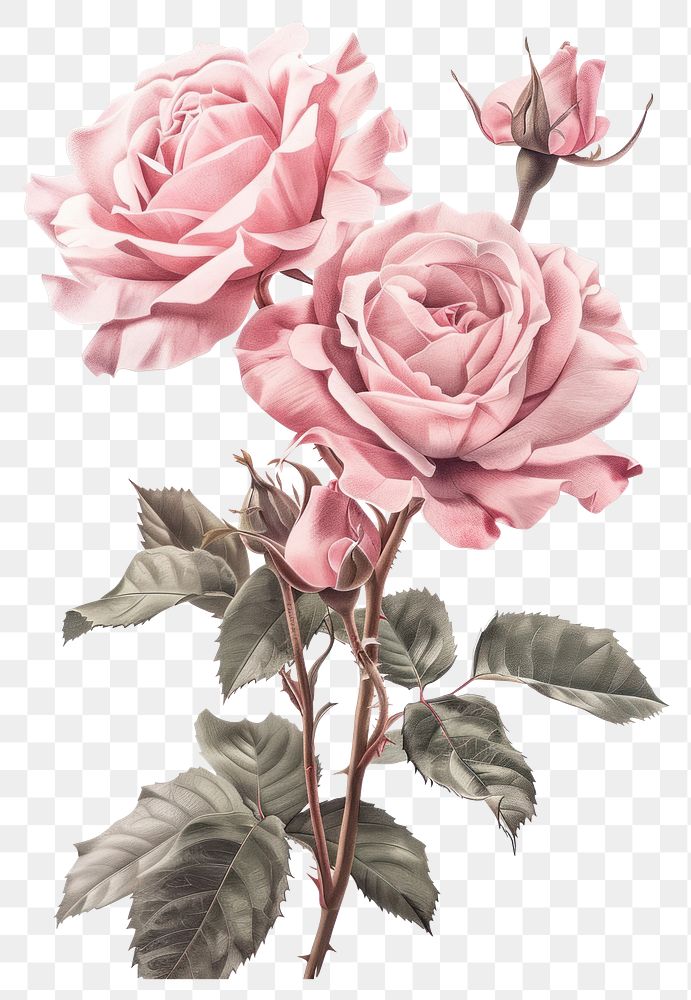 PNG Pink roses flowers bouquet blossom plant art.