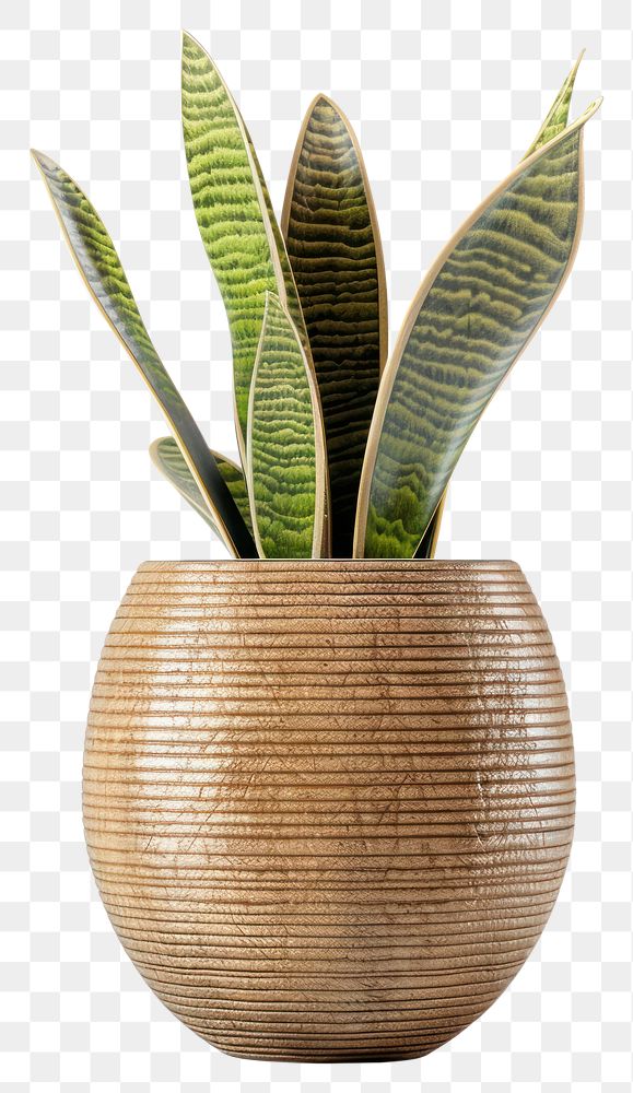 PNG Snake plant football planter pottery.