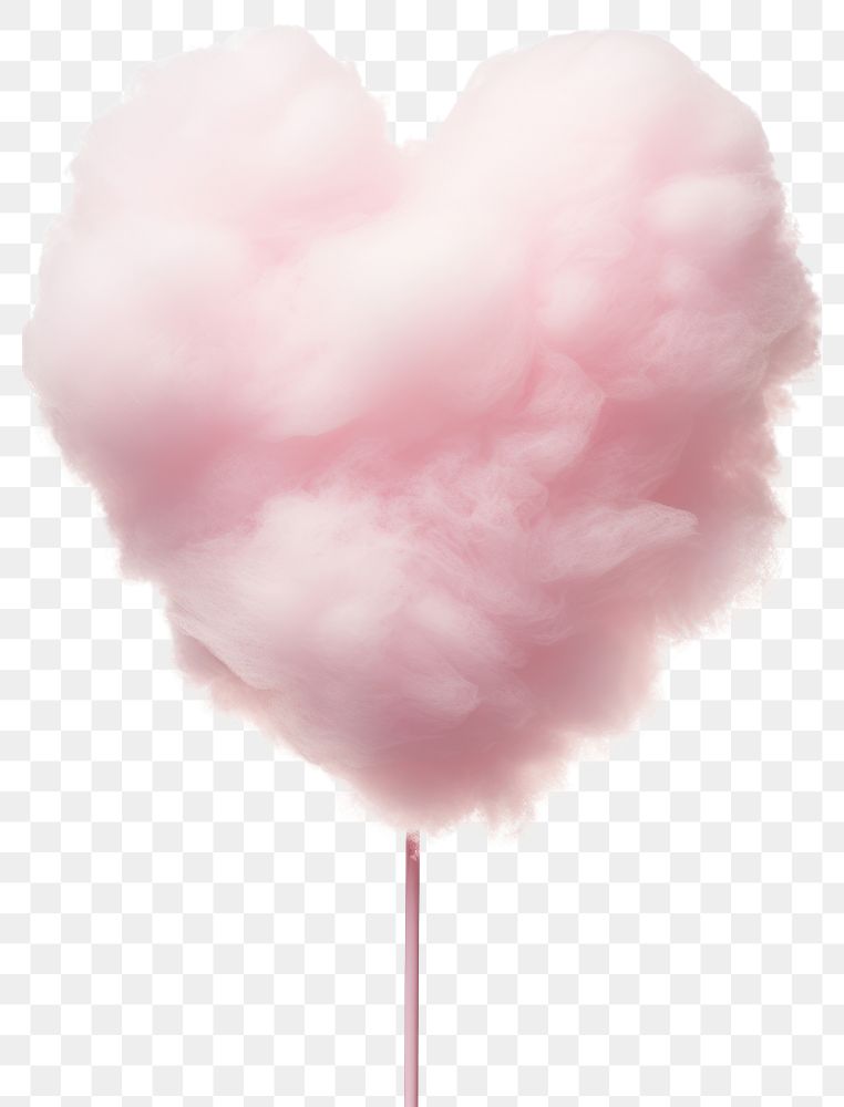 PNG Heart-shaped pink cotton candy