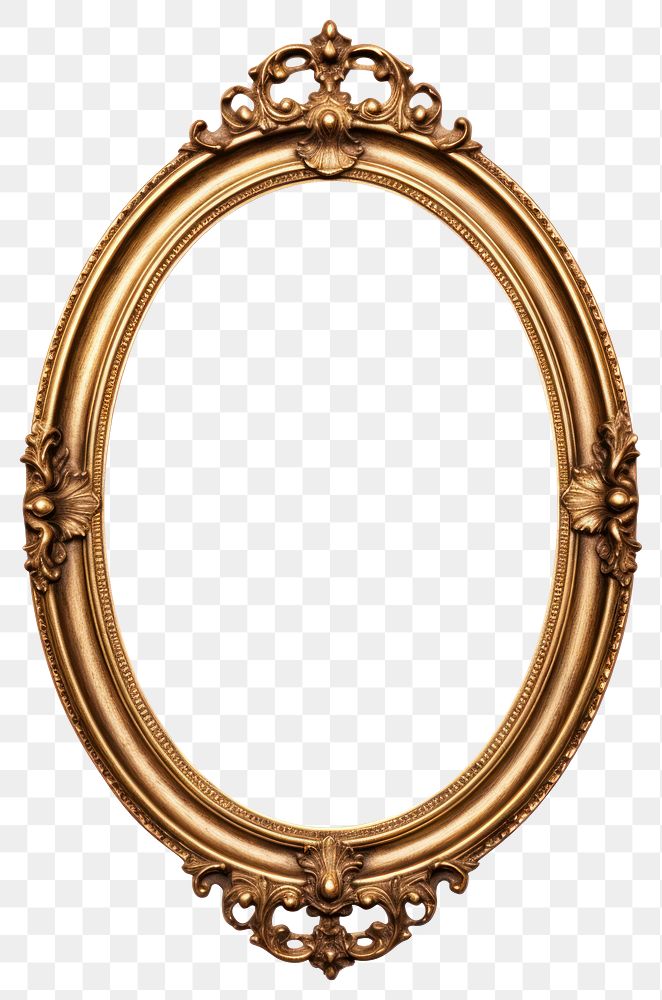 PNG Elegant vintage gold oval frame