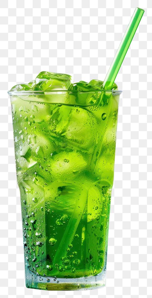 Refreshing green iced drink