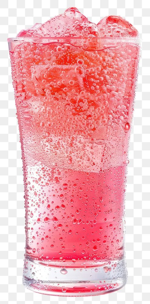 Refreshing pink iced beverage