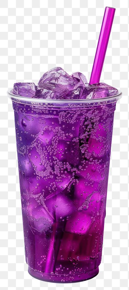 Refreshing purple iced drink