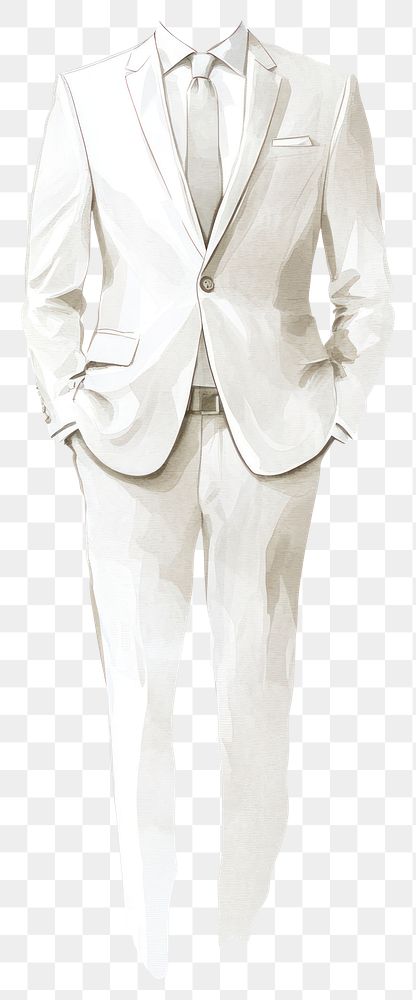 PNG Elegant white suit illustration