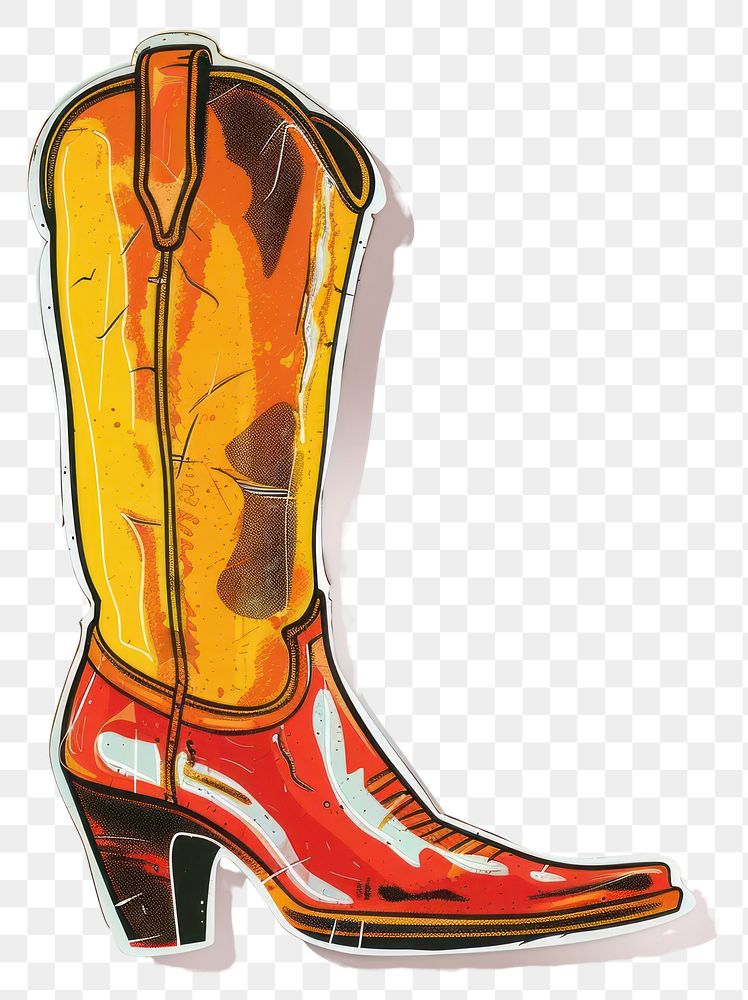 PNG Vibrant western cowboy boot illustration