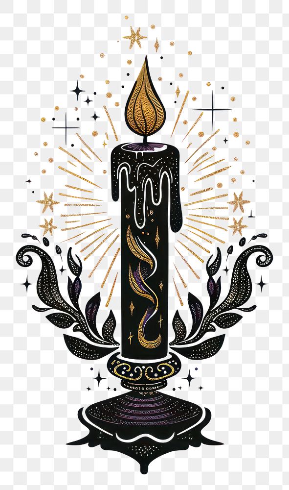 PNG Elegant mystical candle illustration