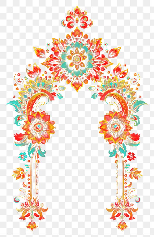 PNG Intricate floral arch design illustration