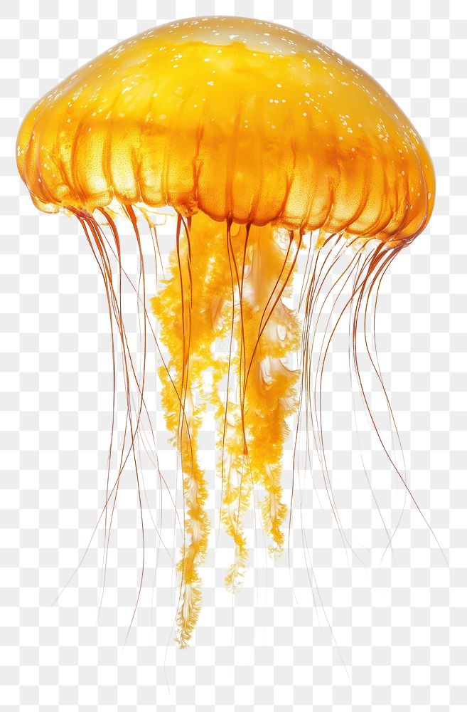 PNG Orange jellyfish animal invertebrate photography.