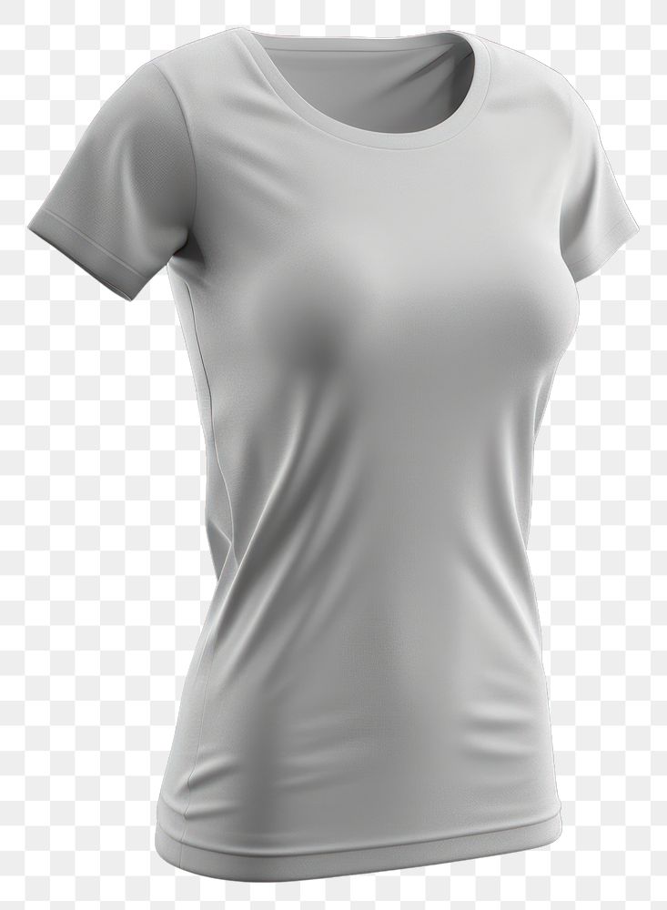 PNG White t-shirt mockup apparel undershirt clothing.