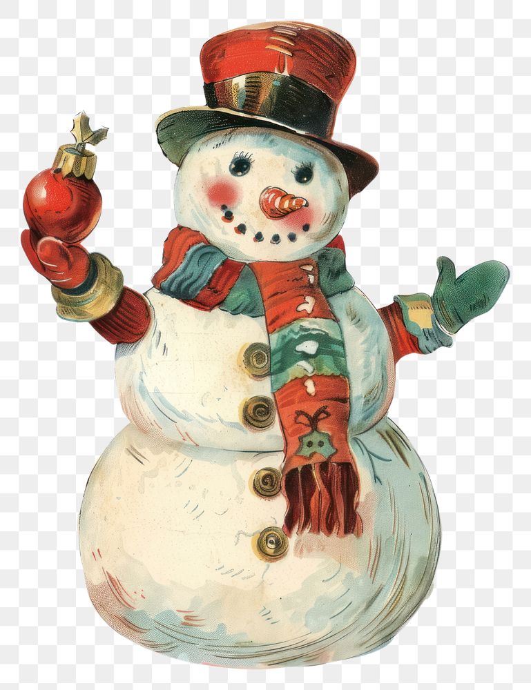 PNG Snowman character outdoors nature winter.