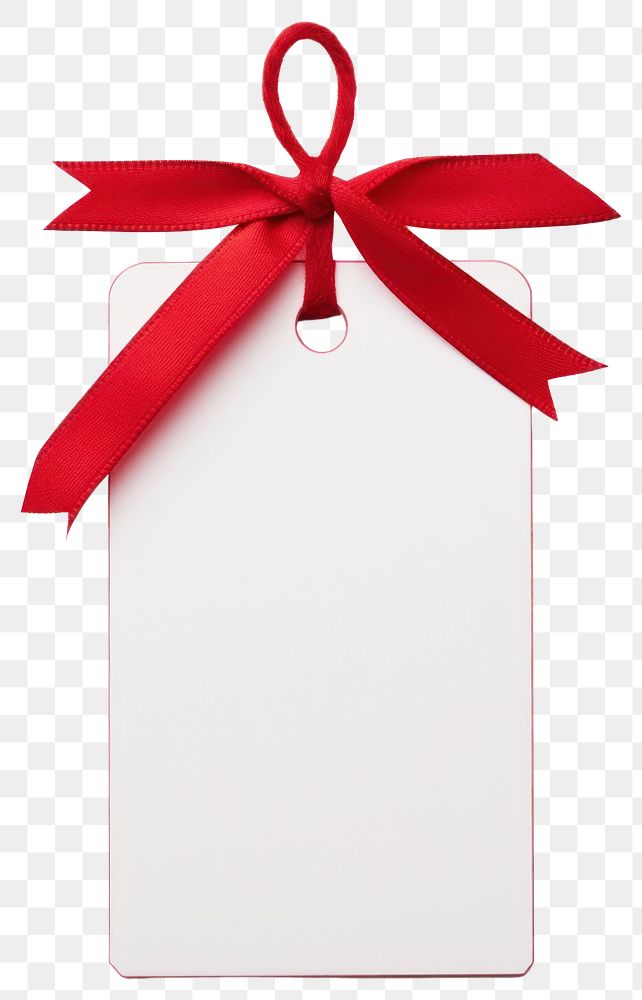 Gift tag ribbon red  