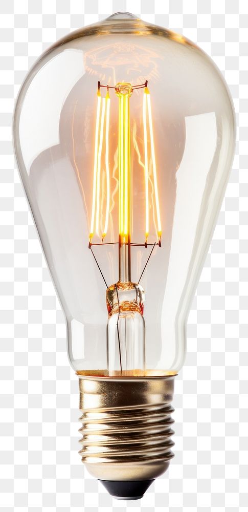 PNG Tungsten LED bulb lightbulb white background electricity. 