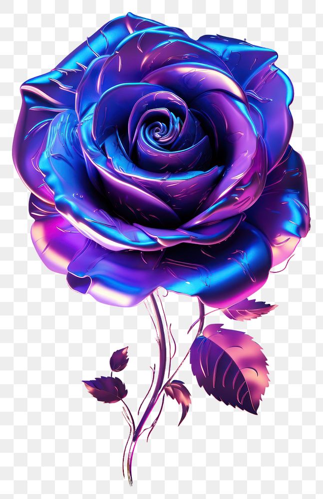 PNG Neon rose violet flower nature.