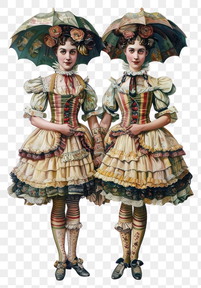 PNG Victorian twins parasols | Premium PNG - rawpixel