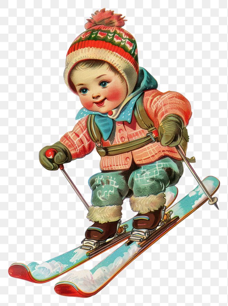 Playing ski baby clothing outdoors.