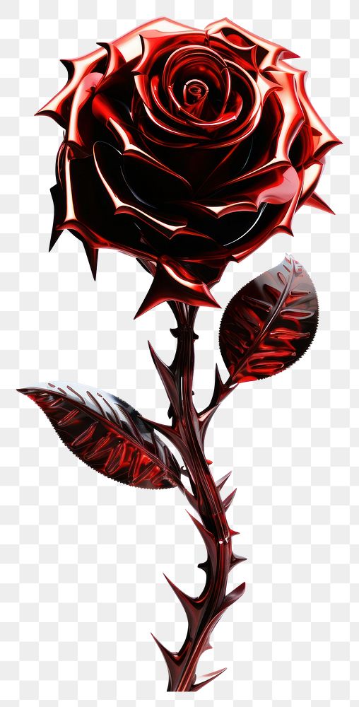 PNG Rose flower gothic design.