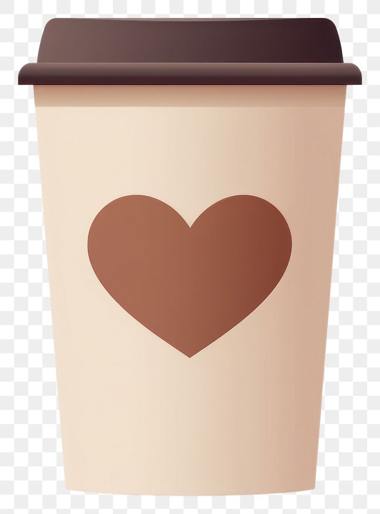 PNG Coffee cup with heart