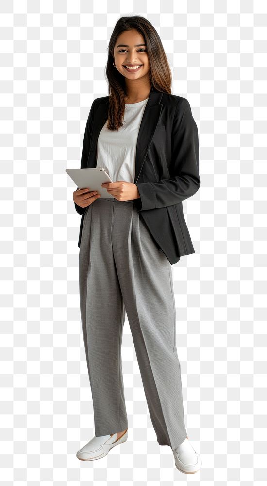 Professional woman holding tablet