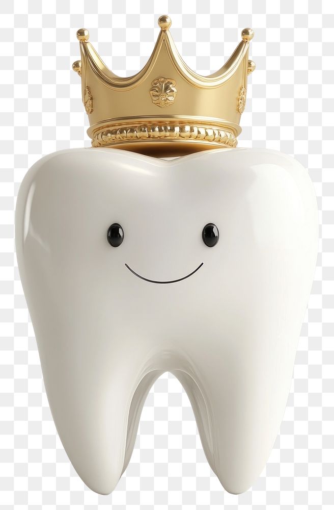 PNG One teeth with gold crown tooth illustration accessories.