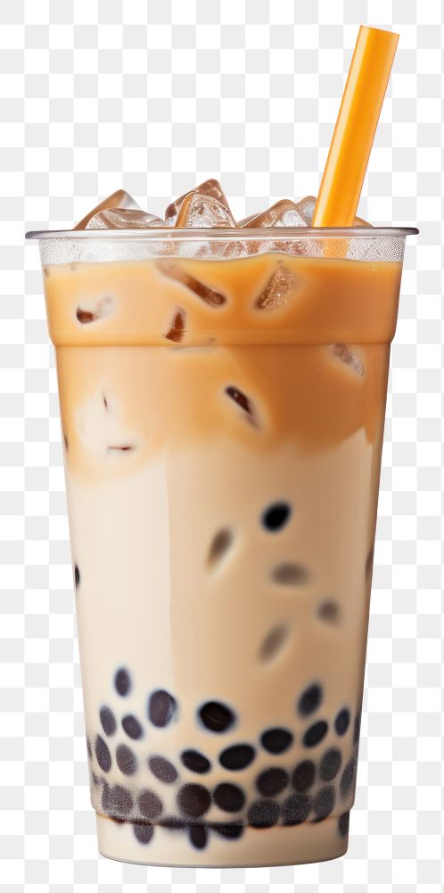 PNG Iced bubble tea with tapioca