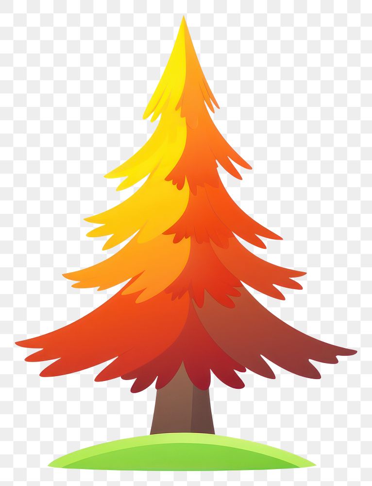 PNG Cartoon pine tree icon illustration autumn chandelier.