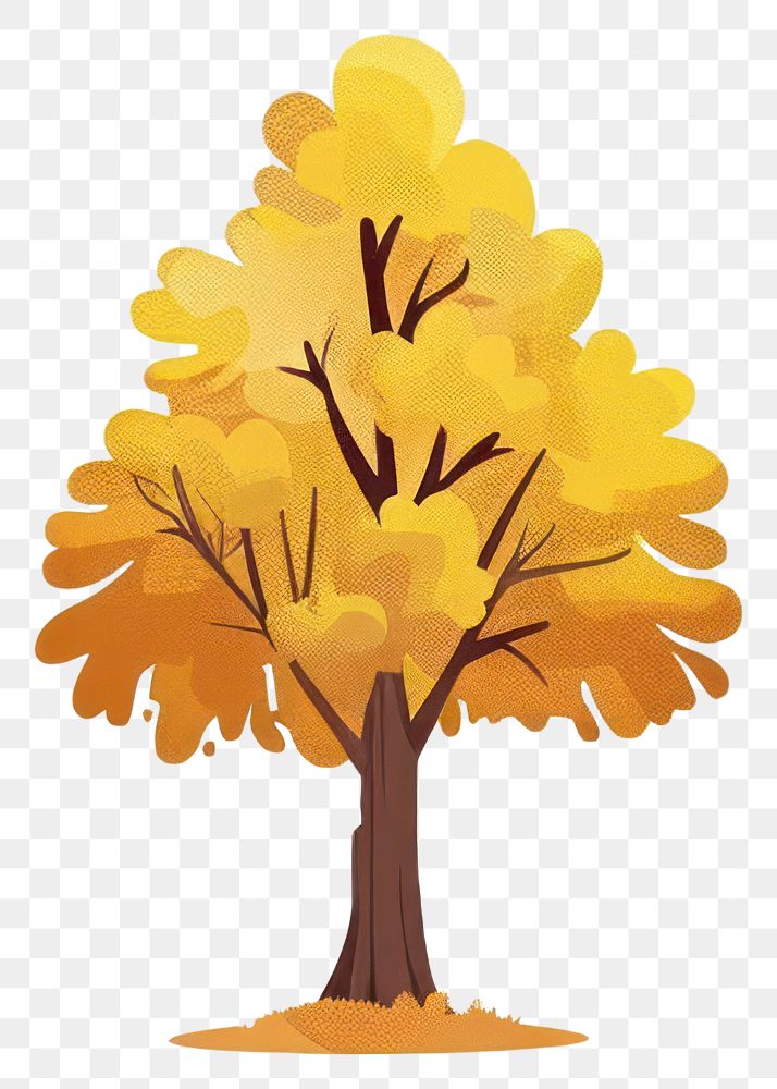 PNG Autumn tree illustration, vibrant colors