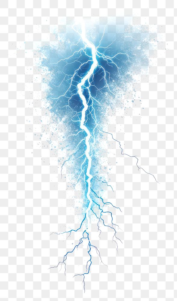 PNG Lightning illustration storm blue.