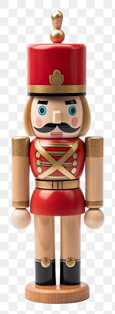 PNG Russian uniform nutcracker silder toy white background representation. 