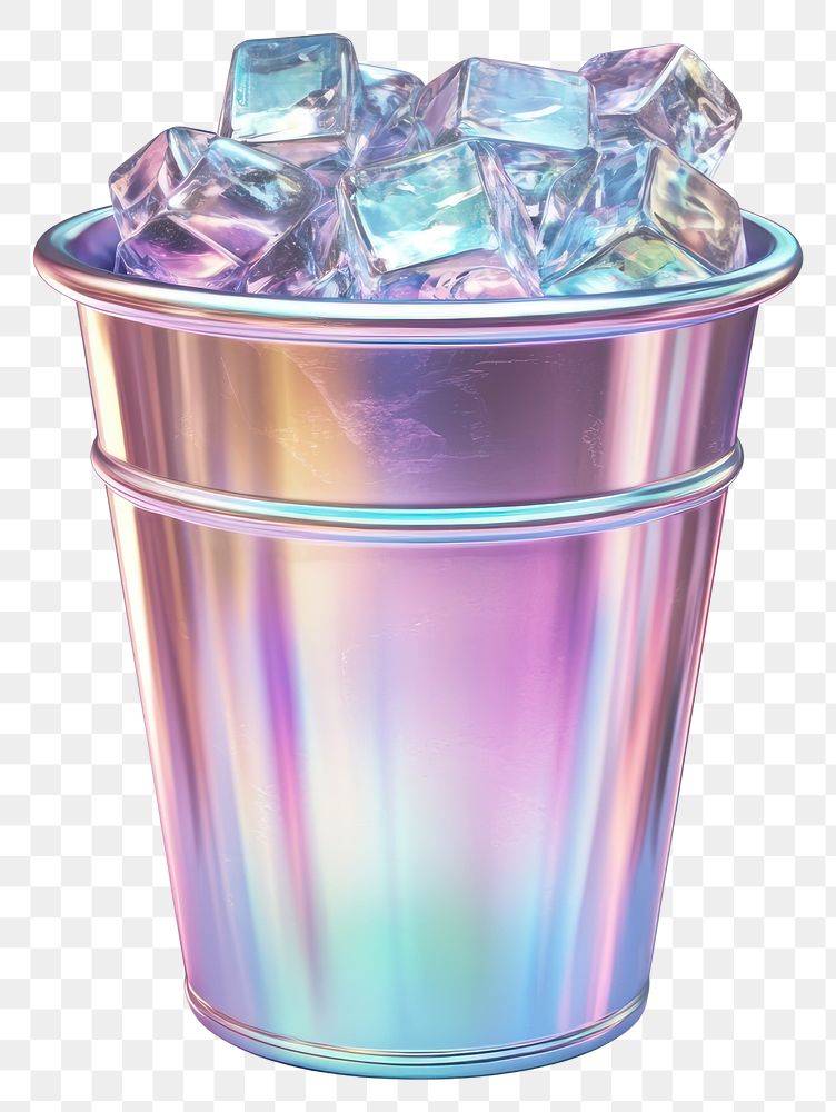 PNG  Champagne bucket with ice illustration digital art.