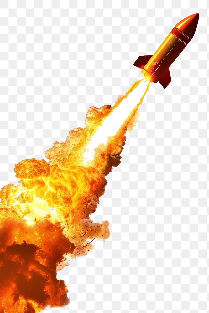 PNG Explosive rocket launch illustration | Premium PNG - rawpixel