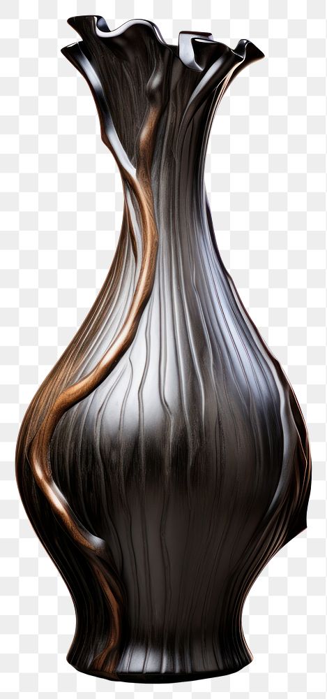 PNG Vase black white background elegance.