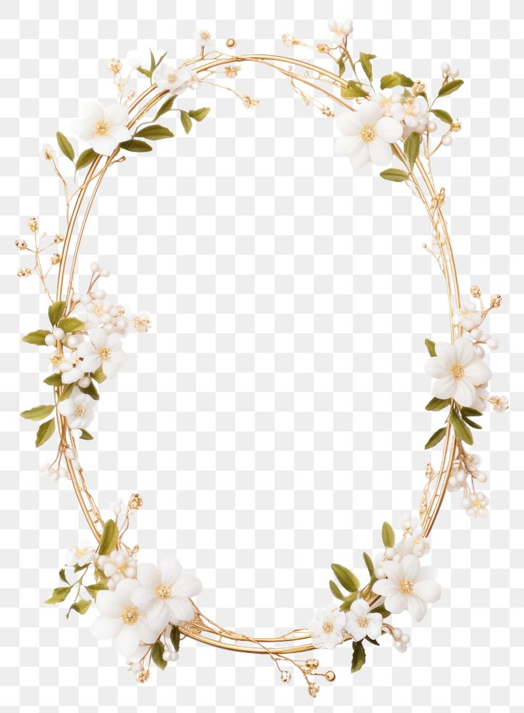 PNG Flower jewelry blossom wreath.