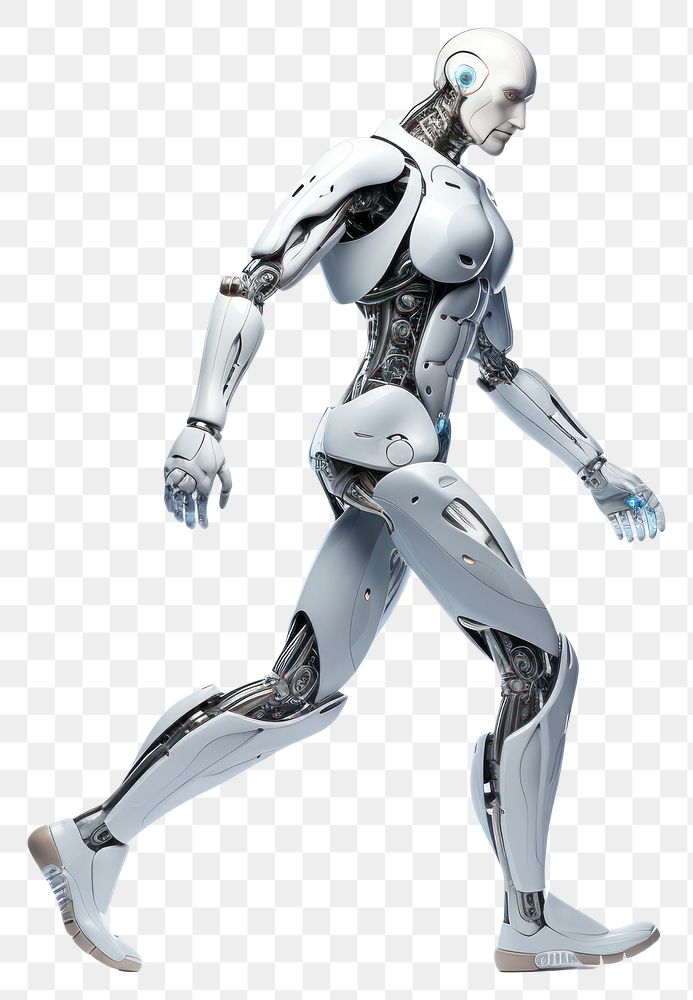 PNG Human type form robot adult white background futuristic. 