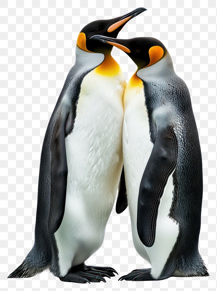 PNG Emperor penguins touching beaks