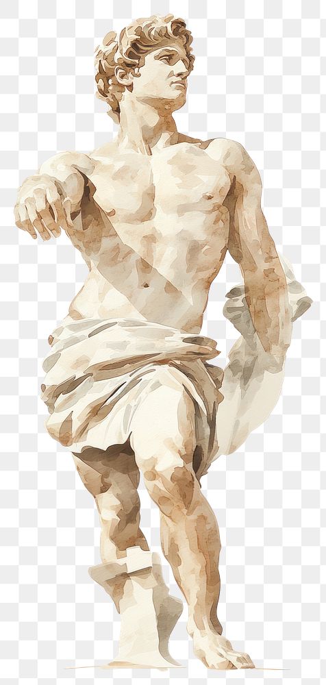 PNG An ancient angry Apollo painting art man.