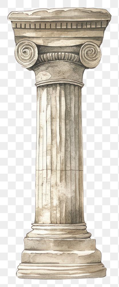 PNG An ancient greek pillar architecture column.