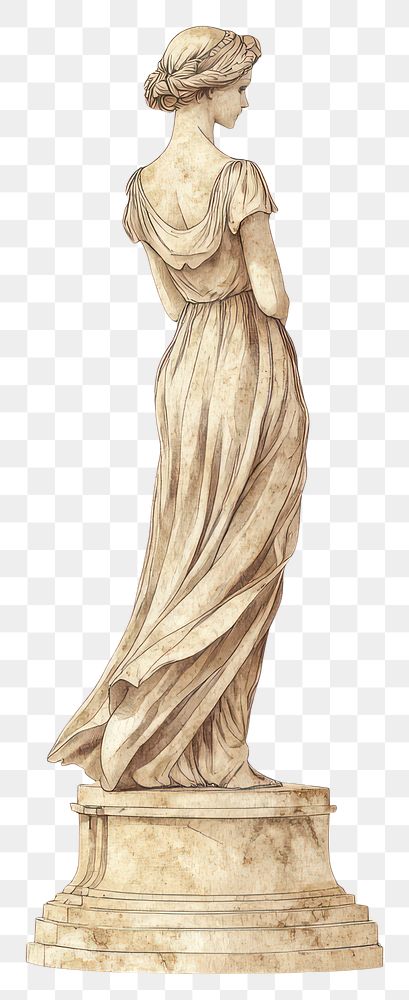 PNG An ancient greek Siren statue art sculpture.