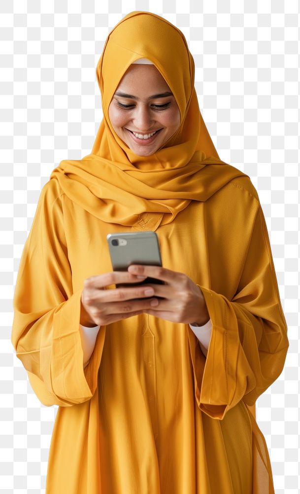 PNG Woman holding mobile phone smiling person people.