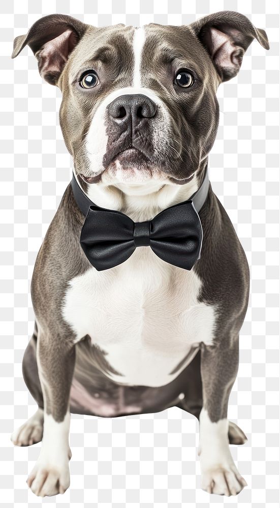 PNG Bulldog dog wears black bow collar at wedding bulldog bowtie pet.