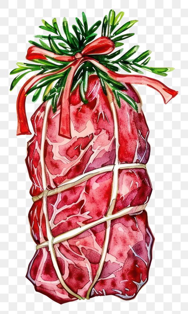 PNG An isolated christmas beef strew food illustration festive.