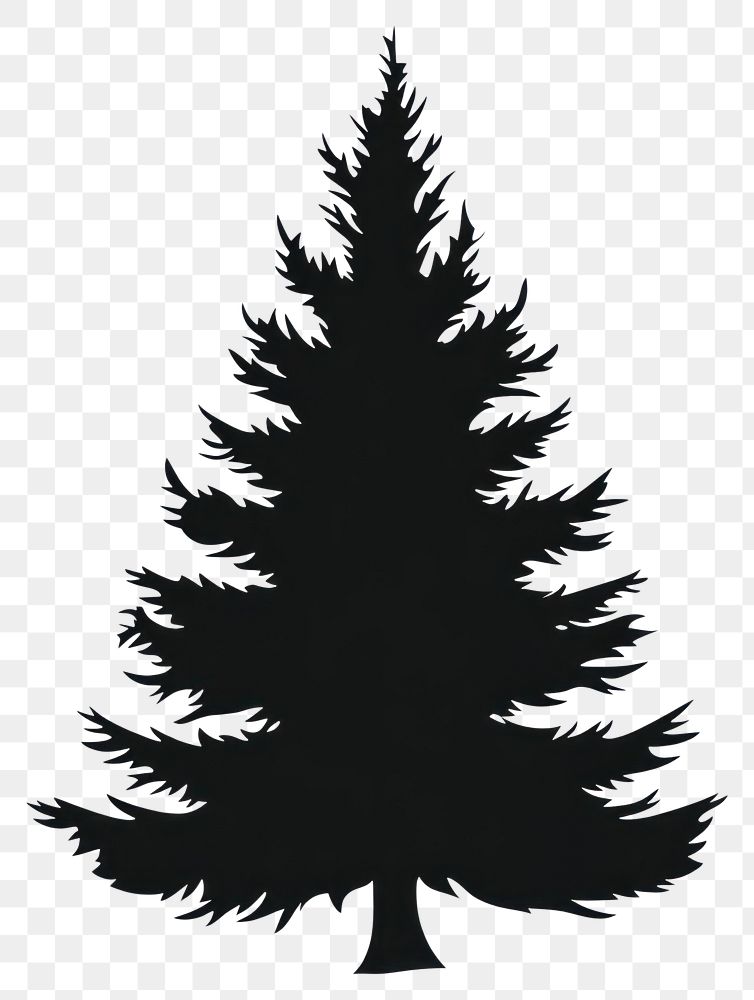 PNG Christmas tree silhouette vector white.