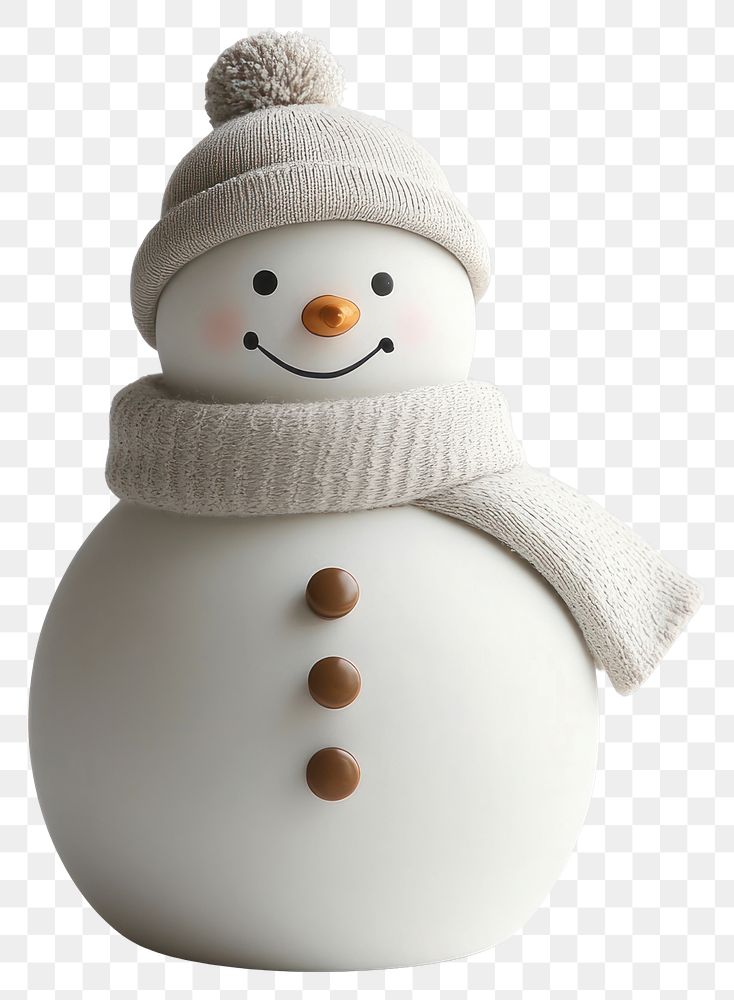 PNG Snowman music box winter accessories decoration.