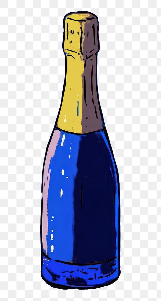 PNG A champagne bottle illustration background beverage.