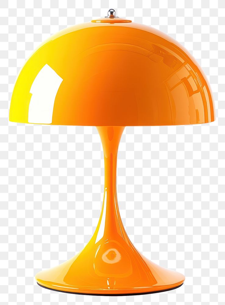 PNG Modern lamp orange contemporary dome-shaped.